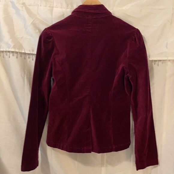 RedHotJean velvet jacket dark raspberry blazer - Picture 9 of 16